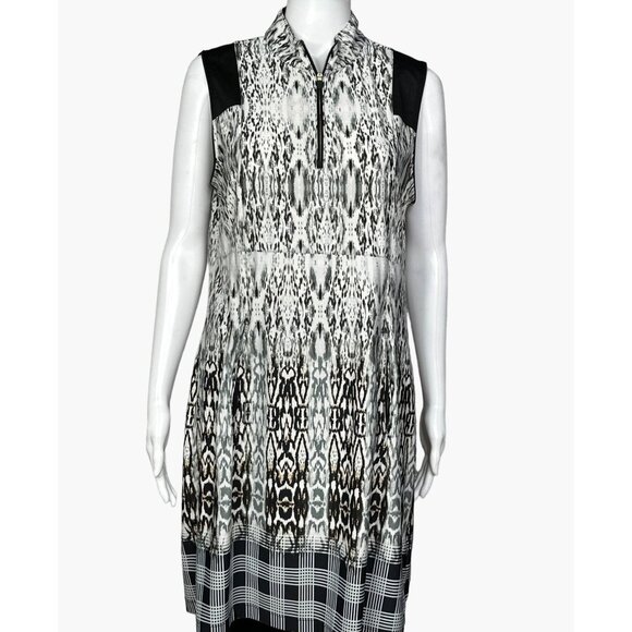 EP Pro Womens Golf Dress XL 16/18 Stretch 1/4 Zip Abstract Animal Plaid Print - Picture 1 of 10